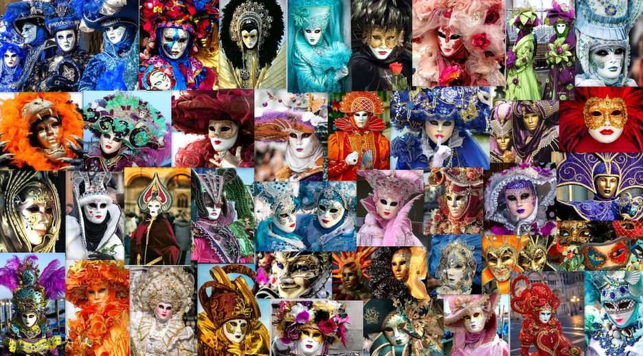 венециански маски онлайн пъзел