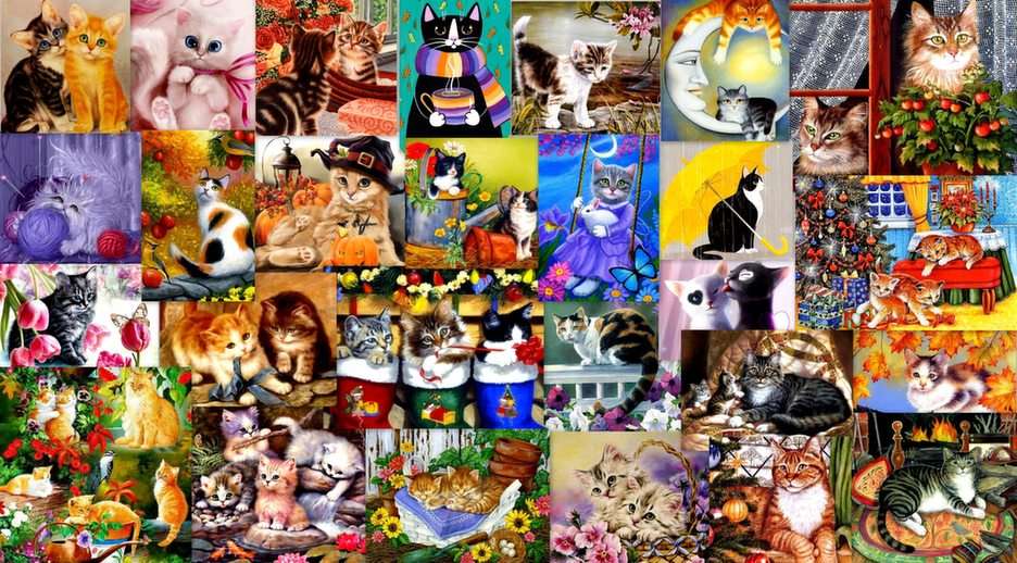 sprookjesachtige katten puzzel online van foto