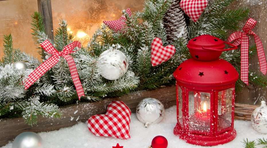 Festive decorations puzzle online from photo