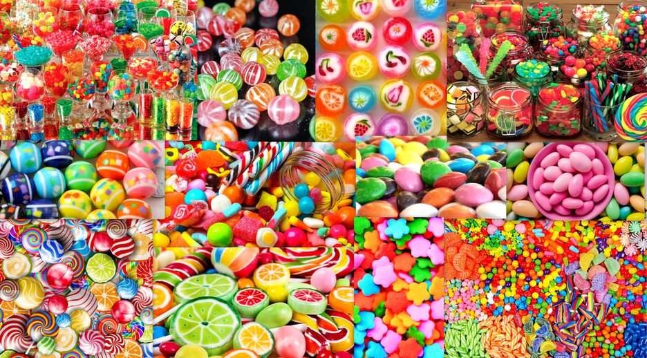 színes cukorkák online puzzle