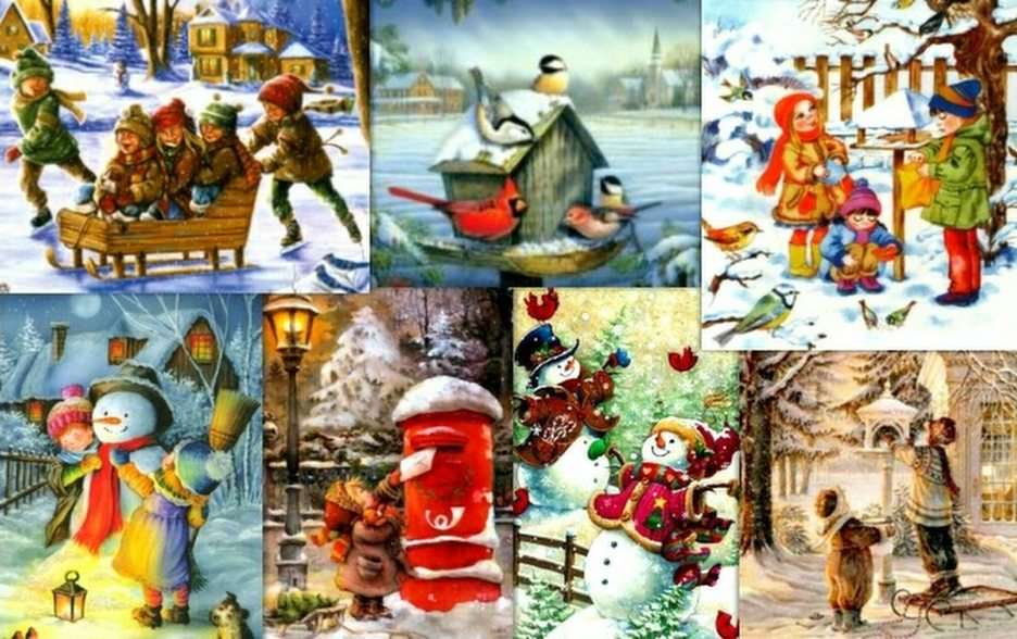 Winter puzzles mix puzzle online from photo