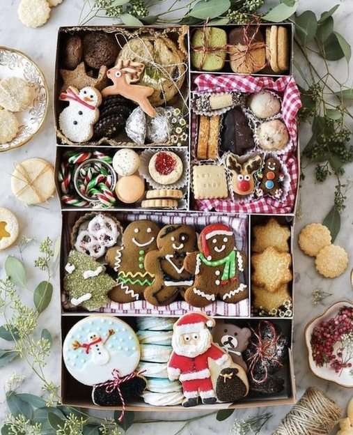 Festive sweets puzzle online from photo