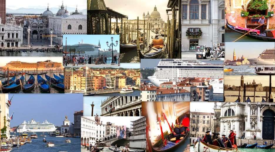 Benátky koláž online puzzle