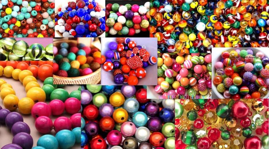 kleurrijke kralen puzzel online van foto