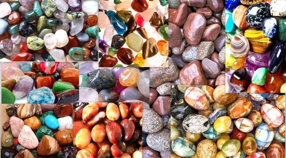 färgglada stenar pussel från foto