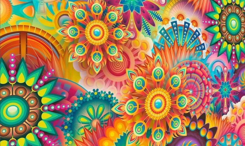 kleurrijke patronen puzzel online van foto