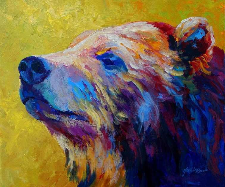 Αρκούδα ζωγραφικής online παζλ