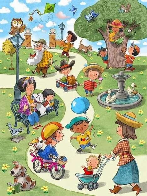 Park puzzle online from photo