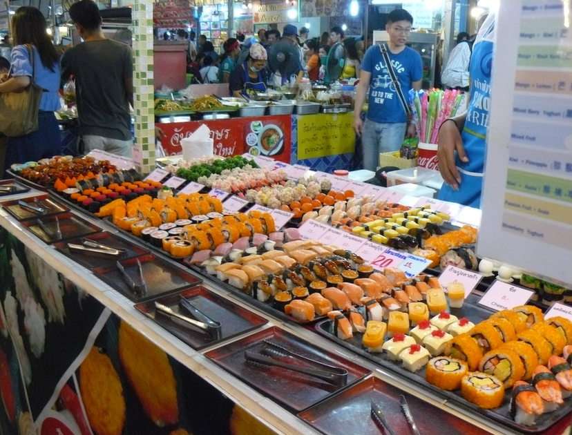 Thailand-marknaden pussel online från foto