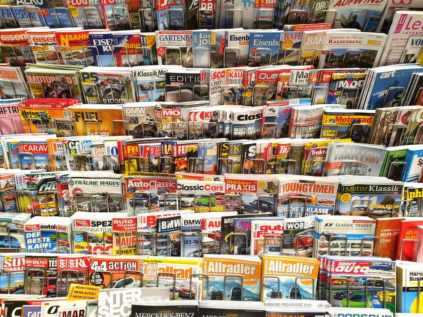 German magazines puzzle online from photo