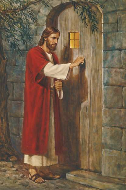 Jesus vid dörren pussel online från foto