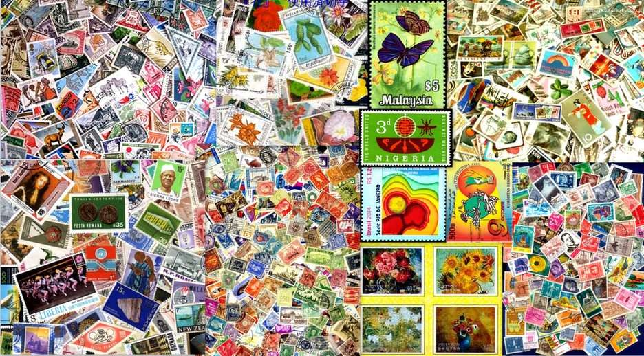 timbre puzzle online din fotografie