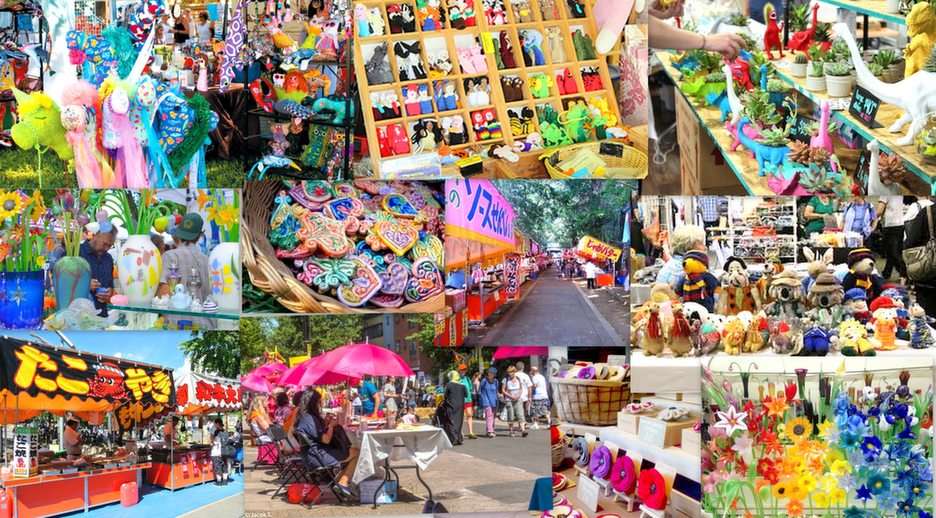 at summer stalls puzzle online from photo