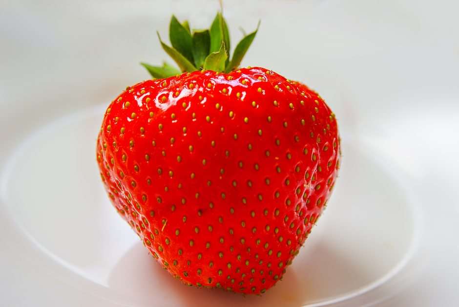 Strawberry puzzle from photo