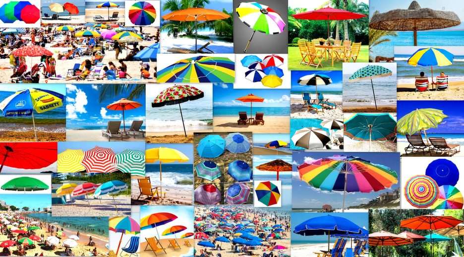 plážové slunečníky online puzzle
