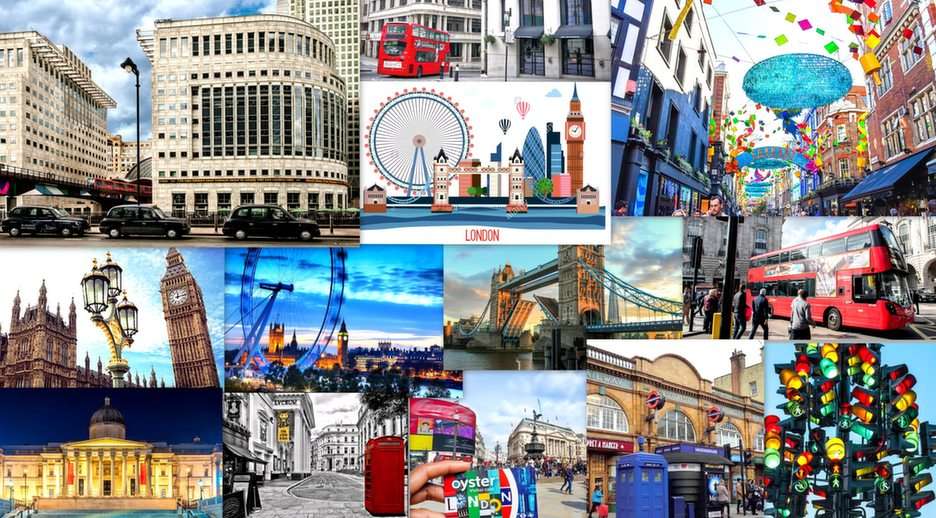 colaj londonez puzzle online din fotografie