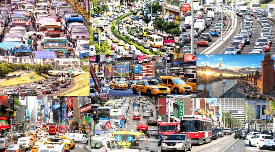 Verkehr in einer Großstadt Online-Puzzle