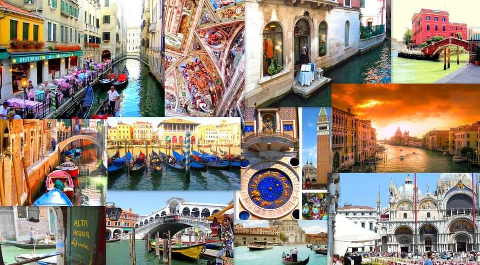 collage-venezia puzzle online da foto