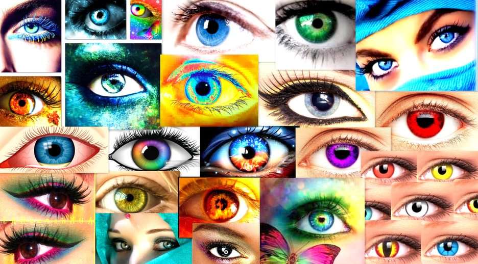 χρωματιστό μάτι παζλ online από φωτογραφία
