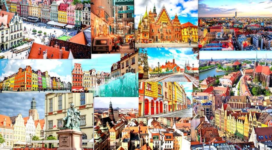 Orașe poloneze - Wrocław puzzle online din fotografie