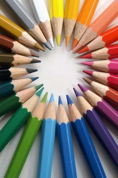 Creioane colorate puzzle online din fotografie