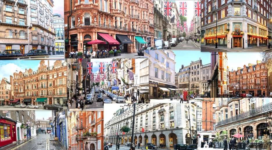 London collage puzzle from photo