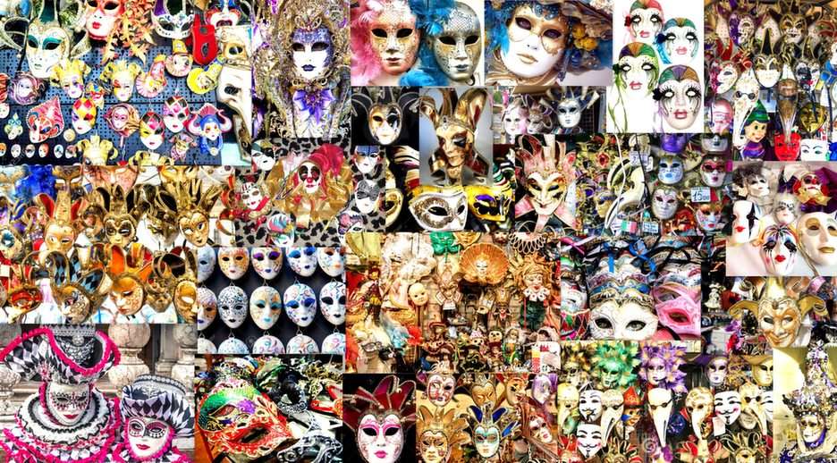 masques vénitiens puzzle en ligne à partir d'une photo