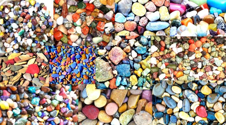 colored pebbles puzzle online from photo