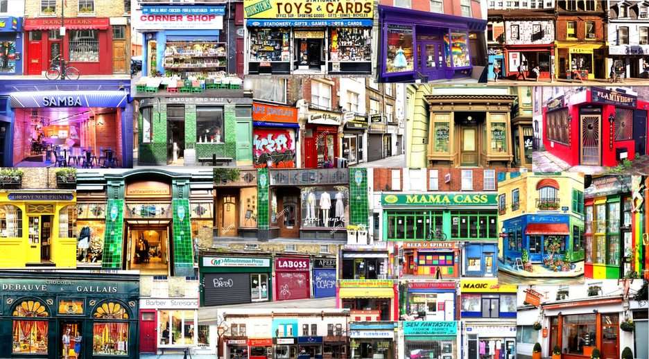 Londoni üzletek puzzle online fotóról