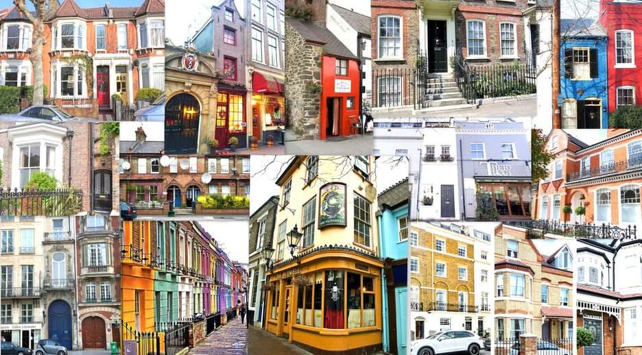 London-typische Häuser Online-Puzzle