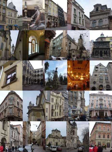 the architecture of Lviv puzzle online from photo