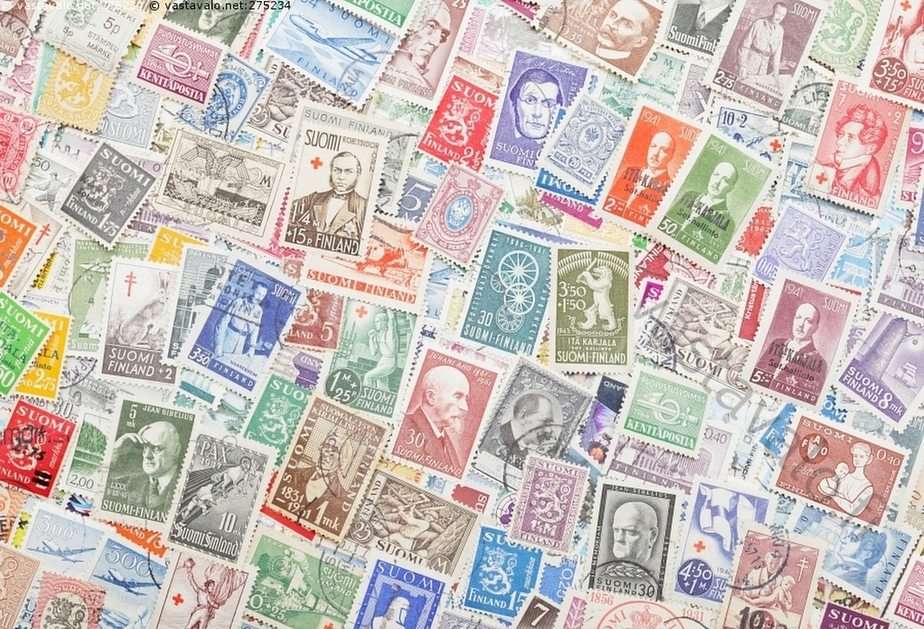 Finse postzegels puzzel online van foto