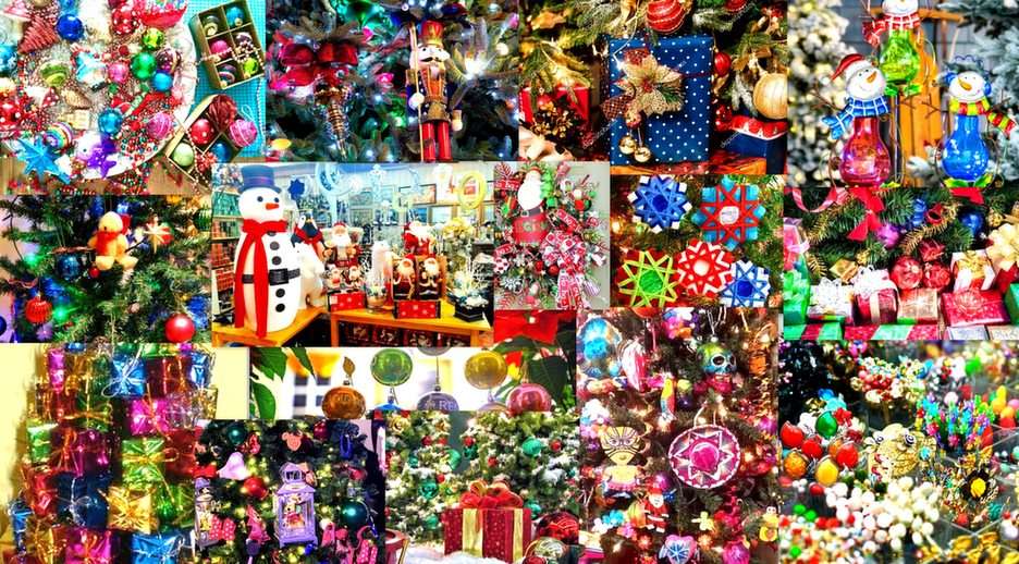 Christmas collage puzzle online from photo