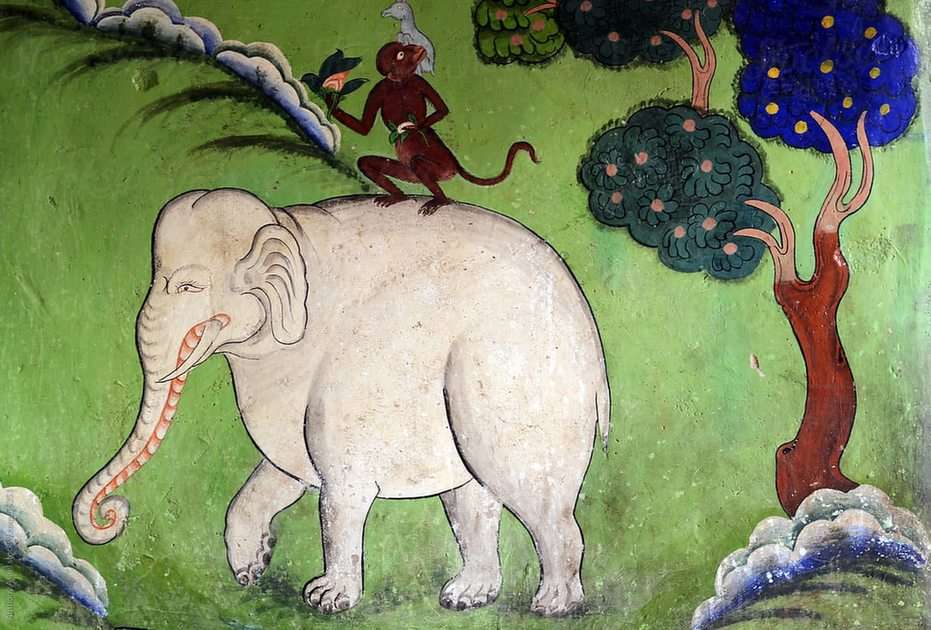 scimmia elefante puzzle online