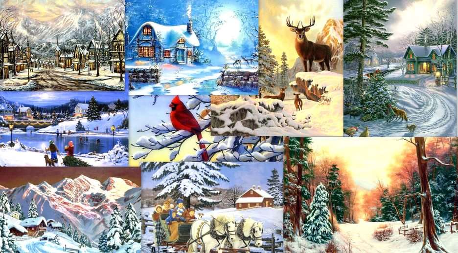 fabuloso invierno puzzle online a partir de foto