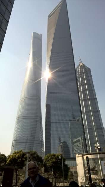 Shanghai skytowers puzzle online from photo