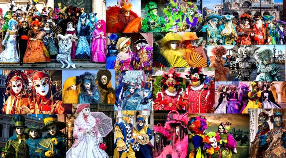 Venedig karneval pussel online från foto