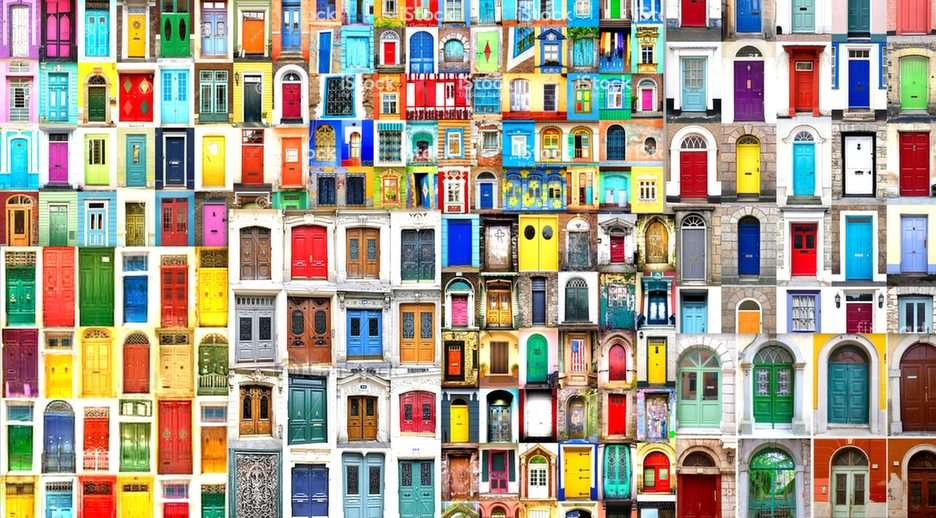 portas coloridas puzzle online