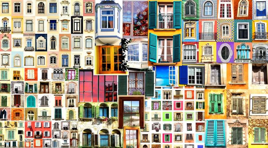 színes ablakok online puzzle