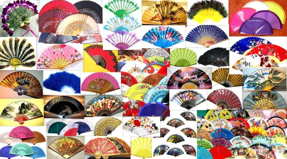 colorful fans puzzle online from photo