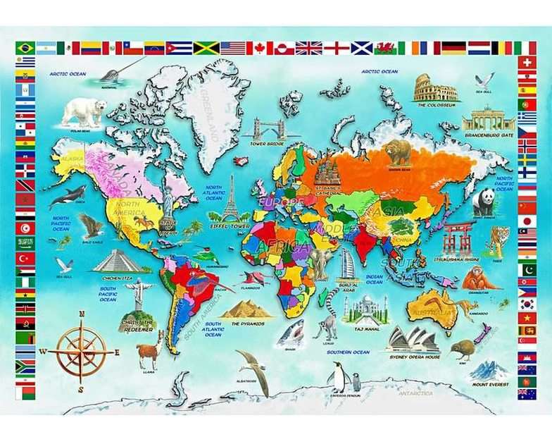World puzzle online from photo