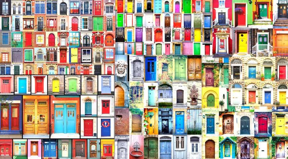 kleurrijke deuren online puzzel