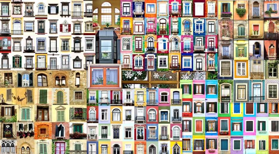 finestre colorate puzzle online da foto