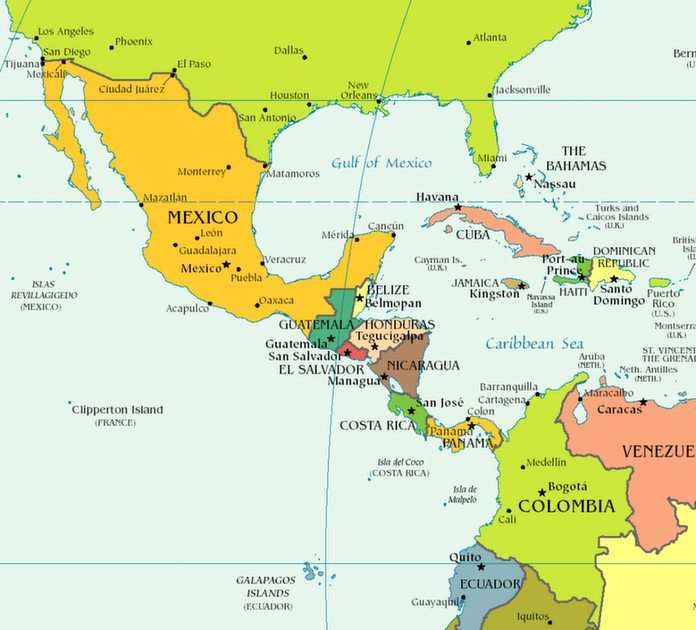 central America online puzzle