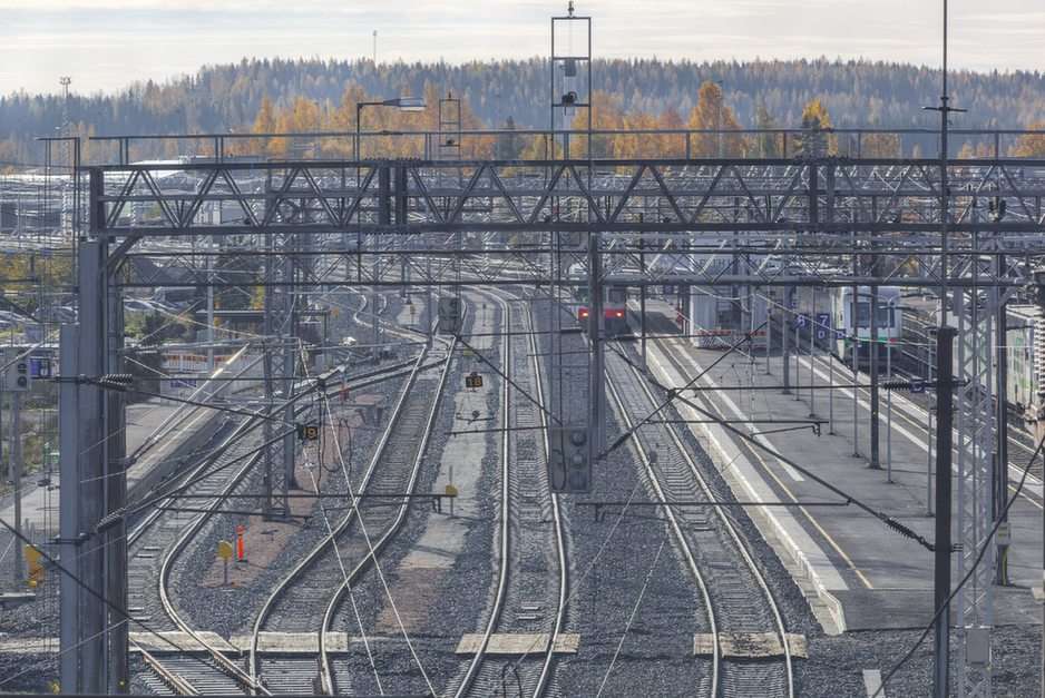 Ferrovia - Finlândia puzzle online a partir de fotografia
