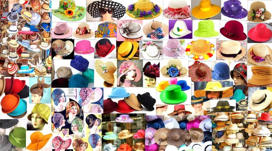 hats puzzle online from photo