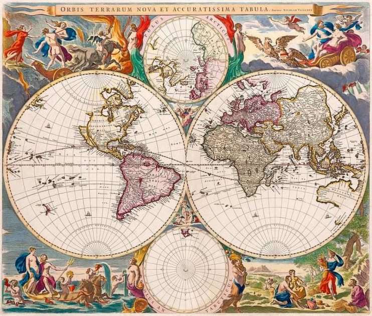 mappa antica puzzle online a partir de fotografia