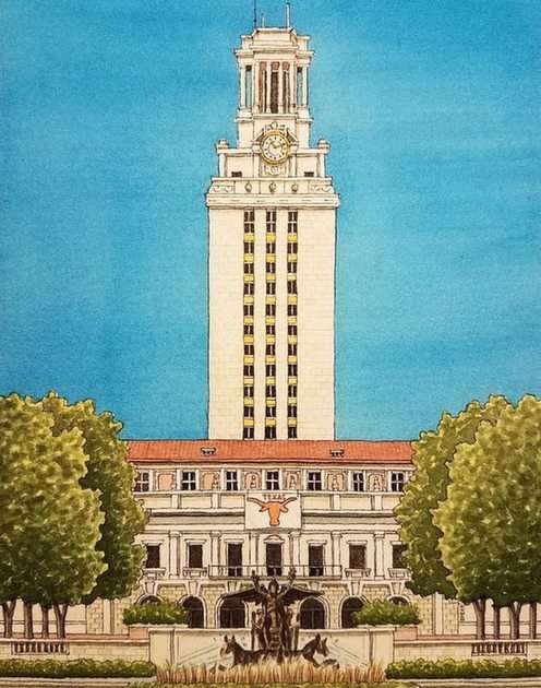 UT Tower puzzle online from photo