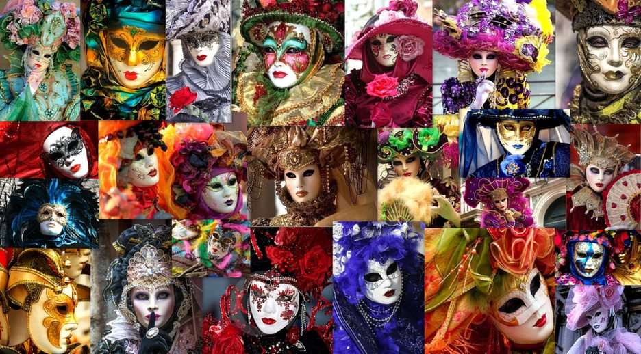 benátské masky online puzzle