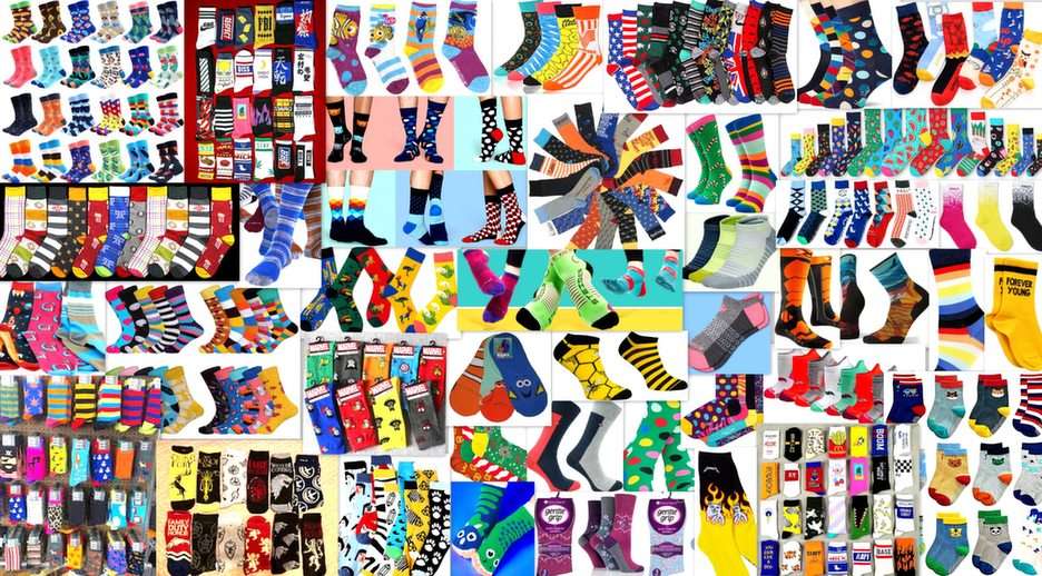 színes zokni puzzle online fotóról